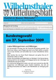 Bundestagswahl am 27. September 2009 - Gemeinde Wilhelmsthal