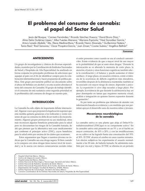 El problema del consumo de cannabis: el papel del Sector Salud