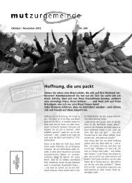 Infobrief 244 - Mut zur Gemeinde