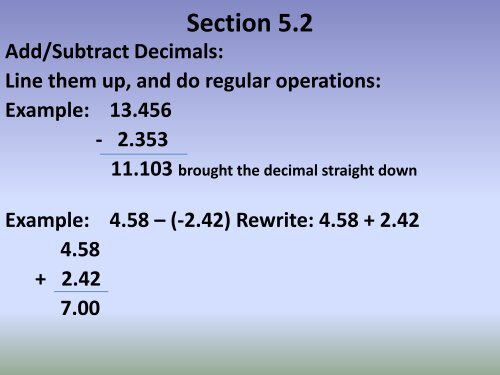 Sections 5.1 â 5.3