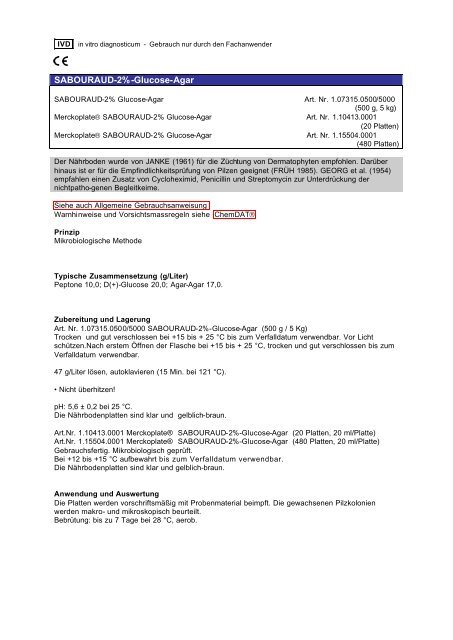 Techn. Information IVD, deutsch - mibius