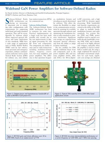 Wideband GaN Power Amplifiers for Software ... - RF Micro Devices