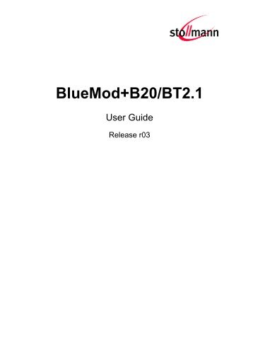 BlueMod+B20 User Guide - Stollmann