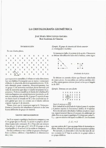 LA CRISTALOGRAFÃƒÂA GEOMÃƒÂ‰TRICA - Real Academia de Ciencias ...