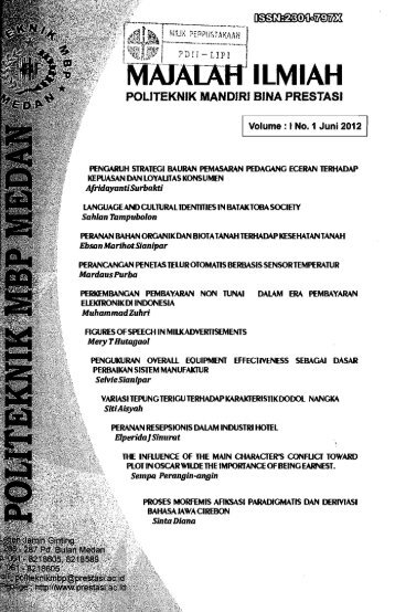 majalah ilmiah Politeknik Mandiri Bina Prestasi - PDII â LIPI