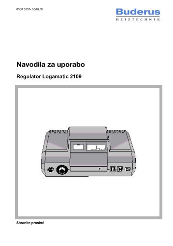 Navodila regulator R2109 - Buderus