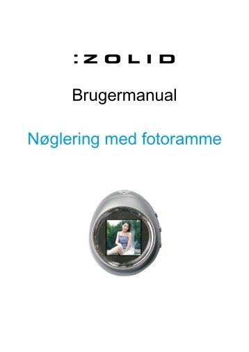 Brugermanual Nøglering med fotoramme - Unisupport