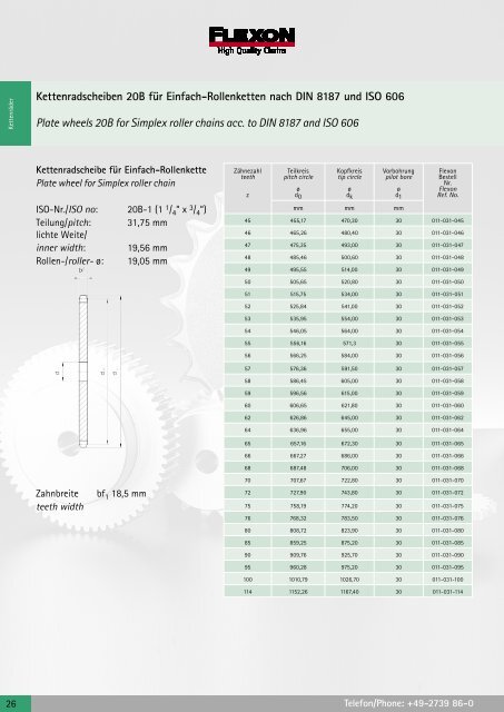 Download FLEXON KettenrÃ¤der + ZubehÃ¶r