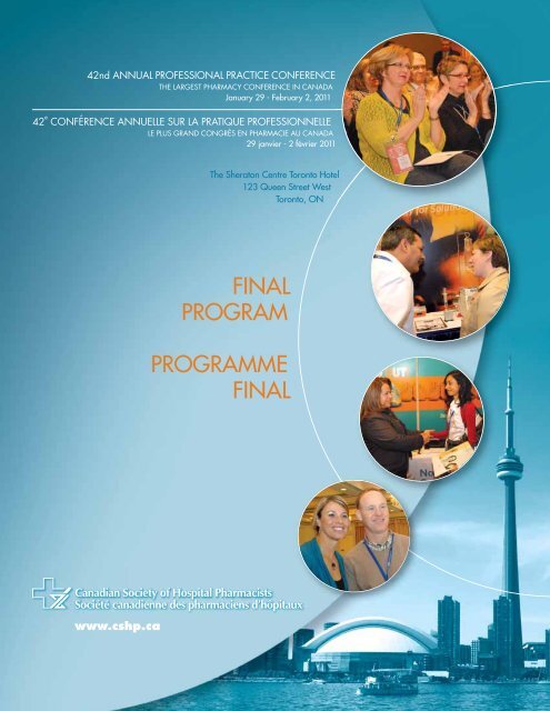 Final Program Canadian Society Of Hospital Pharmacists Final Program Canadian Society Of Hospital Pharmacists