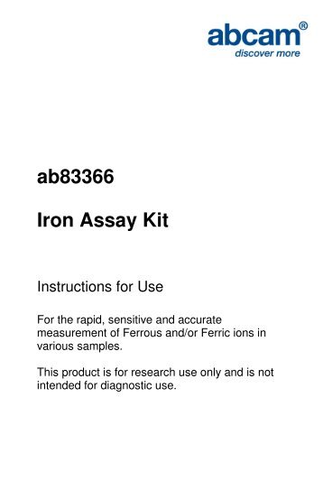 ab83366 Iron Assay Kit - Abcam