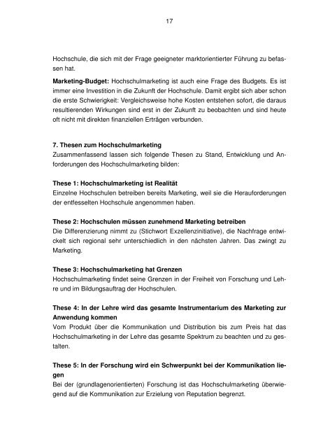 Hochschulmarketing - Centrum für Hochschulentwicklung