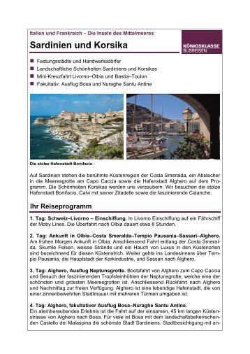 Sardinien und Korsika - Twerenbold Reisen AG