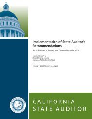 Report (PDF) - Bureau of State Audits - State of California