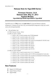 Release Note for Vigor2850 Series Firmware Version: 3.6.4 Release ...