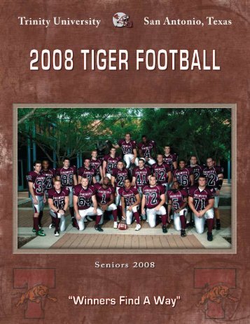 2008 Football Program - Trinity University