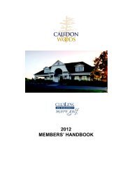 2012 MEMBERS' HANDBOOK - Clublink Corporation