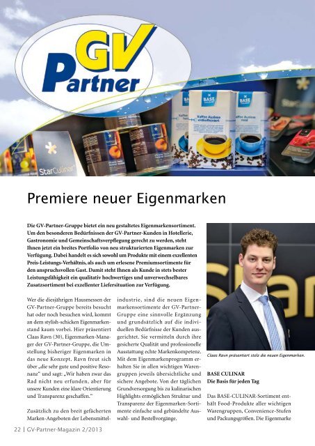 GV-Partner Magazin 2/2013 als pdf - CHEFS CULINAR