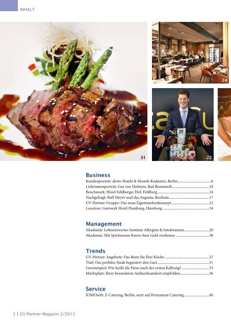 GV-Partner Magazin 2/2013 als pdf - CHEFS CULINAR