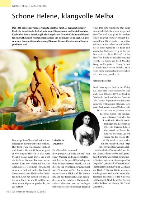 GV-Partner Magazin 2/2013 als pdf - CHEFS CULINAR