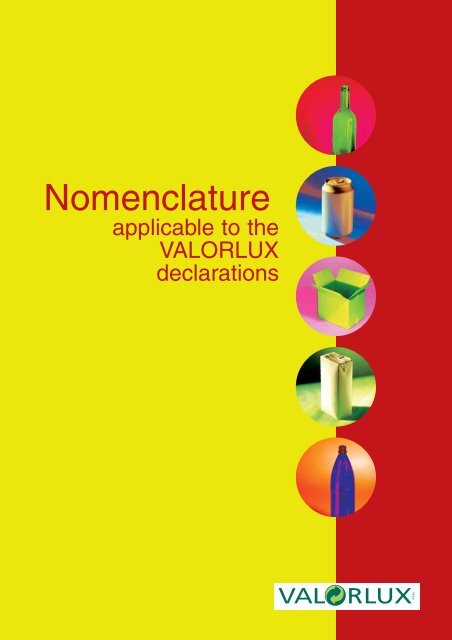 Nomenclature - valorlux.lu