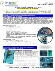 Fundamental Instructor Certification - WaterART Fitness International