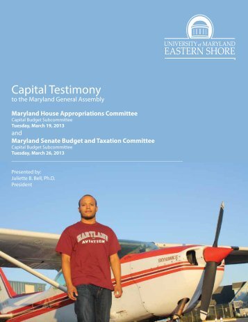 Capital Testimony - University of Maryland Eastern Shore