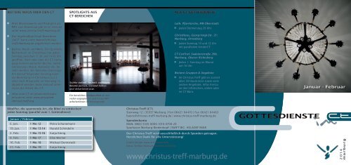 Gottesdienstprogramm - Christus-Treff Marburg