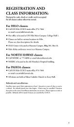 registration and class information - University of Hawaii at Hilo