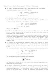 Richard Thomas - FK4005 “Thermodynamik” - Solutions to ...