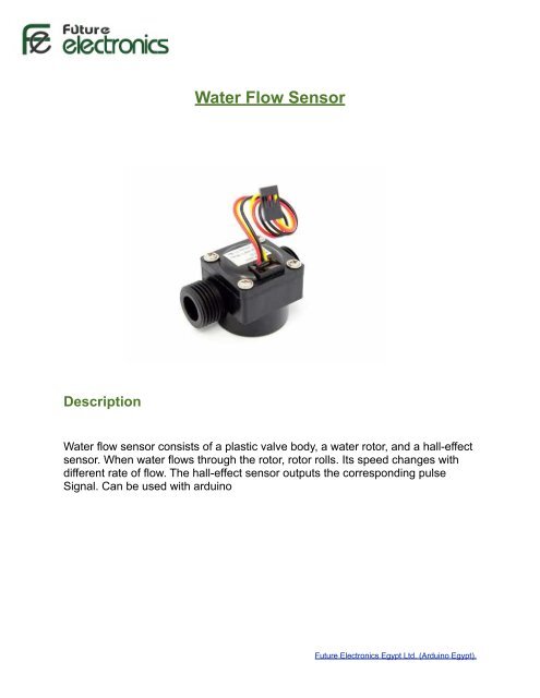Water Flow Sensor - Arduino Egypt