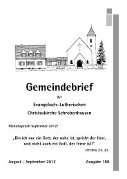 Gemeindebrief - Evangelisch-Lutherische Christuskirchengemeinde ...