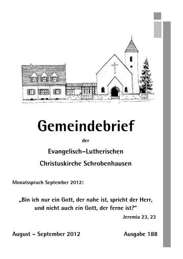 Gemeindebrief - Evangelisch-Lutherische Christuskirchengemeinde ...