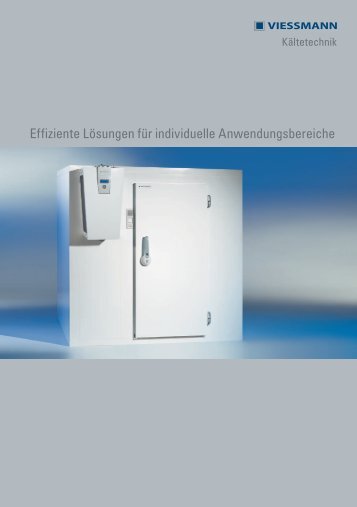TECTO Kühl- und Tiefkühlzellen - Viessmann Kältetechnik GmbH