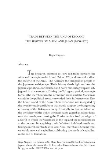 EP Ainu Trade Sp10.pdf - The Concord Review