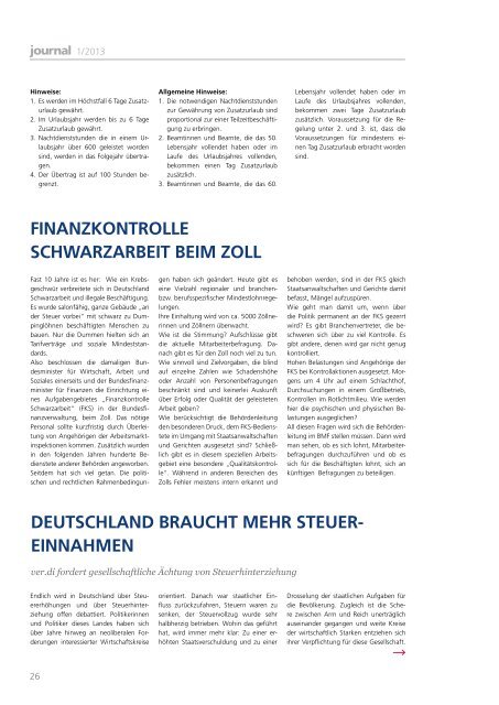 Bund + LÃ¤nder Journal 01/2013 - Ver.di