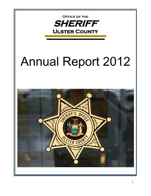 Annual Report 2012 - Ulster County Home Page