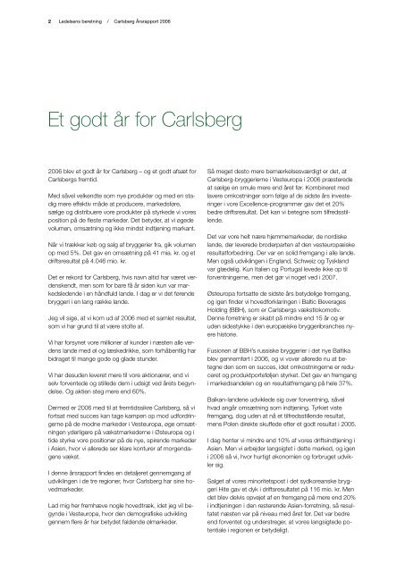 Ãrsrapport 2006 - Carlsberg Group