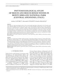 PHYTOSOCIOLOGICAL STUDY OF BEECH AND ... - Hacquetia