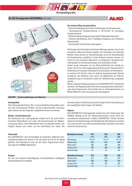 03 Technische Preisliste 2011 - Felderer