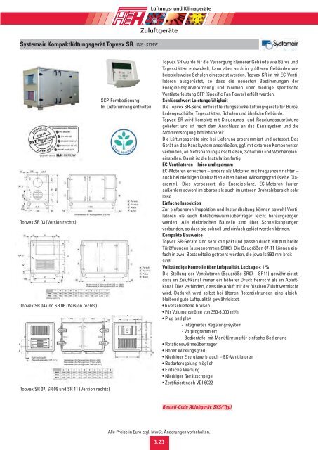 03 Technische Preisliste 2011 - Felderer