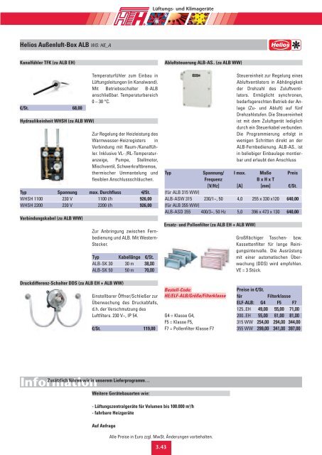 03 Technische Preisliste 2011 - Felderer