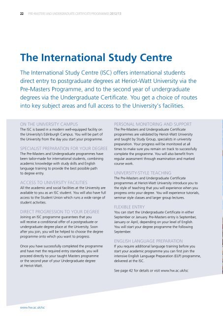 Heriot-Watt Brochure 2012-2013 - Study Group