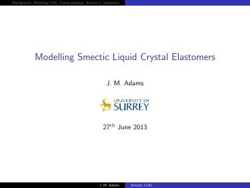 Modelling Smectic Liquid Crystal Elastomers