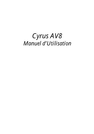 Cyrus AV8 - Jefferson Hifi