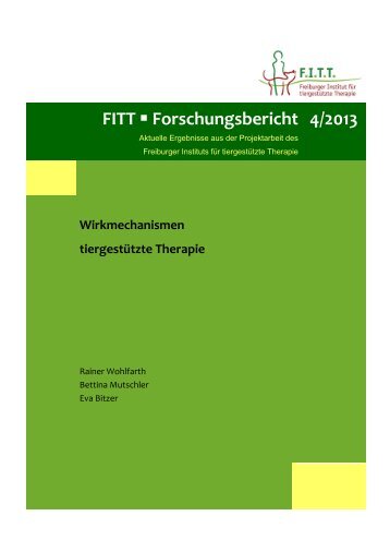 Wirkmechanismen Tiergestützten Therapie - Freiburger Institut für ...