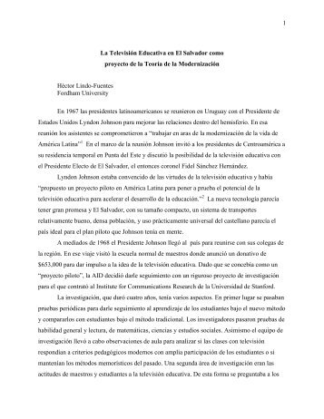 1 La TelevisiÃ³n Educativa en El Salvador como proyecto de la ...