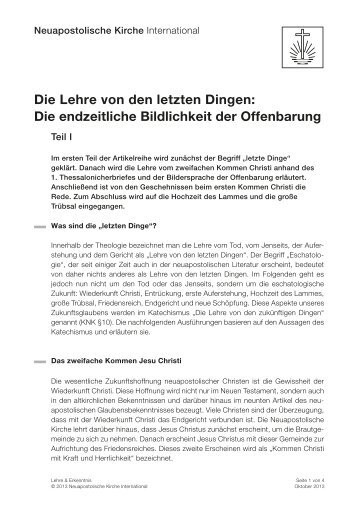 Die Lehre von den letzten Dingen: Die endzeitliche Bildlichkeit der ...