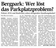 Bergpark: Wer löst das Parkplatzproblem? - Neue Herkulesbahn