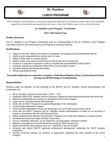 Coordinator Job Description - Retsd.mb.ca