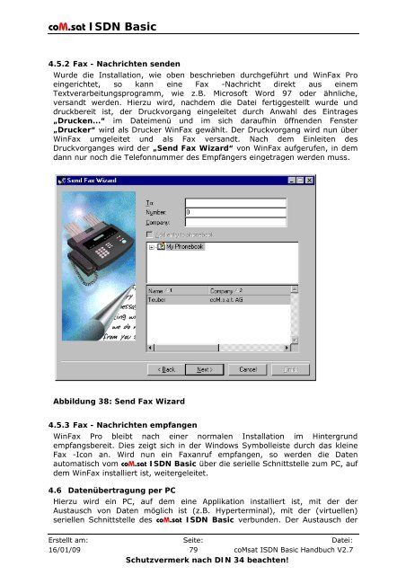 coM.sat ISDN Basic Handbuch